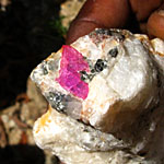 Corundum in marble near Morogoro